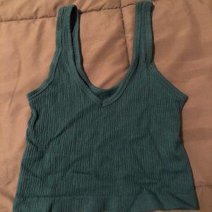 Urban Outfitters turquoise cropped tank top